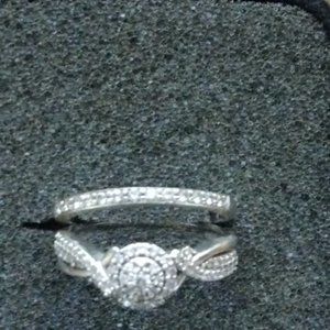 Engagement and wedding ring